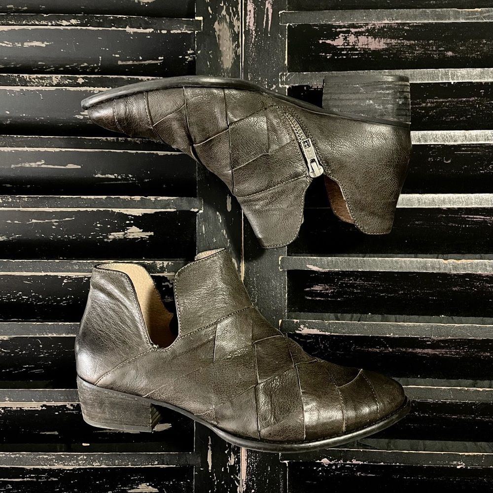SEYCHELLES Deep Sea Booties Woven Leather Ankle Boots